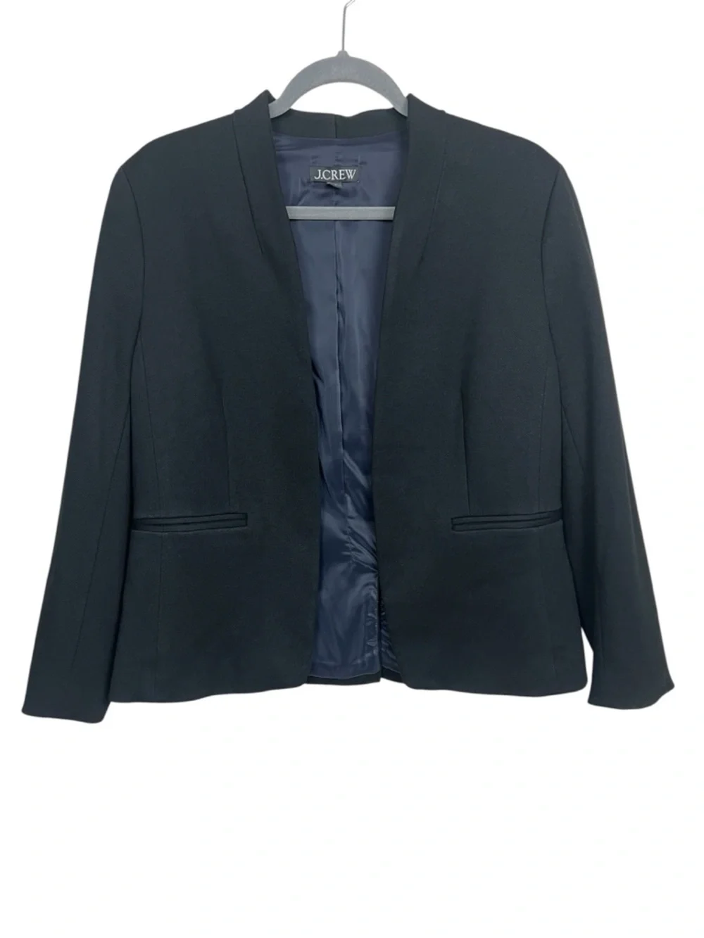 J. Crew Going-out blazer in stretch twill Black Open-Front Women's Jacket 12